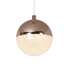 PENDENTE MEDIA LUNA DOURADO E TRANSPARENTE (D)12CM (A)13CM 1X6W 3000K 300LM - HM003 - 2