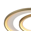PLAFON DE SOBREPOR LOOP BRANCO E DOURADO (D)62 + 42CM (A)5,2CM 1X48W 3000K 1500LM LED - 2
