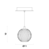 PENDENTE LUCE DOURADO / PRETO E TRANSPARENTE (D)12CM 1X4,2W 3000K 252LM LED - 2