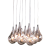 PENDENTE DROP CROMADO E TRANSPARENTE (C)31CM (L)31CM (A)21CM 9XG4 180W - HO1370B - 2