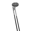 PENDENTE SCOPE CROMADO E BRANCO (D)25CM (A)142CM 1XE27 40W - HU1002C - 1