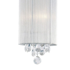 PENDENTE SILK D 20CM X 55CM 2XE27 127V / 220V CROMADO. PRATA E TRANSP - HU2089S - 2