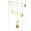 PENDENTE LAMPE BRONZE E TRANSPARENTE (D)50CM (A)190CM 5X15W 3000K 3750LM - HC002 - 1