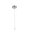 PENDENTE ORGANIKA CROMADO E TRANSPARENTE (D)13.5CM (A)65CM 1XE14 40W - KB001C - 2