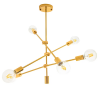 PENDENTE IPANEMA DOURADO (D)68CM (A)139CM 6XE27 240W - RM004G - 3