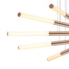 PENDENTE PALITO DOURADO (C)90CM (L)90CM (A)23CM 10X7,2W 2700K 3600LM - CD014 - 2