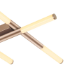 PLAFON DE SOBREPOR PALITO DOURADO (C)86CM (L)70CM (A)7CM 6X6W 2700K 1800LM - CD017 - 2