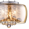 PENDENTE / PLAFON SOHO CROMADO E TRANSPARENTE E AMBAR (D)28CM (A)13CM 3XG9 75W - PD005AM - 3
