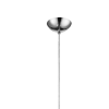 PENDENTE SOHO CROMADO E TRANSPARENTE E AMBAR (D)16CM (A)13CM 1XG9 25W - HO7613AM - 1
