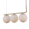 PENDENTE PETIT POA DOURADO E BRANCO (C)60CM (L)15CM (A)27CM 3XE27 BOLINHA 15W - SQ001 - 2