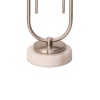 BASE PARA ABAJUR MONACO NIQUELADO E BRANCO (D)14CM (A)42CM 1XE27 40W - GL015N - 1