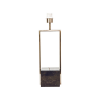 BASE PARA ABAJUR QUADRATTO NIQUELADO E PRETO (C)13CM (L)15CM (A)50CM 1XE27 40W - GL020N - 1