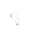 BASE PARA ABAJUR CLASSIC CROMADO E TRANSPARENTE (C)22.8CM (L)15.2CM (A)42.8CM 1XE27 40W - XL1115 - 1