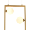 PENDENTE BALANÇO DOURADO E BRANCO (D)30CM (A)60CM 3XG9 75W - TR004 - 3
