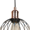 PENDENTE CAGE COBRE E PRETO (D)18CM (A)22CM 1XE27 40W - JY010 - 2