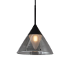 PENDENTE CONE PRETO E FUME (D)19.5CM (A)25CM 1XG9 25W - RE013 - 2