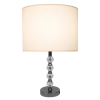 BASE PARA ABAJUR LIT CROMO NEGRO E TRANSPARENTE (D)12CM (A)32,5CM 1X40W E27 - 2