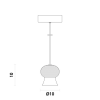 PENDENTE BAMBINI BRONZE E TRANSPARENTE (D)9,5CM (A)1CM 1X8W 3000K 320LM LED - 1