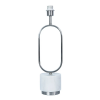 BASE PARA ABAJUR OVALE NIQUELADO E BRANCO (D)16CM (L)14CM (A)56CM 1XE27 40W - GL019N - 2
