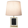 BASE PARA ABAJUR LITHOS PRETO E DOURADO (C)22CM (L)12CM (A)39CM 1X40W E27 - 2