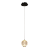 PENDENTE LUCE DOURADO / PRETO E TRANSPARENTE (D)12CM 1X4,2W 3000K 252LM LED - 1
