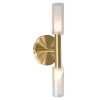 ARANDELA CAIENA DOURADO E BRANCO (C)10CM (L)12CM (A)28CM 2XG9 50W - HP003 - 1
