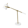 ABAJUR JUJU BRANCO E DOURADO (C)5CM (L)18CM (A)43CM 1X40W BOLINHA - 1