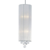 PENDENTE SILK D 20CM X 55CM 2XE27 127V / 220V CROMADO. PRATA E TRANSP - HU2089S - 4