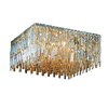PENDENTE CHARM CROMADO E AMBAR (C)59CM (L)59CM (A)26CM 13XG9 520W - HU2157A - 1