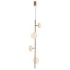 PENDENTE DENDÊ DOURADO E FOSCO (C)28CM (L)28CM (A)122.5CM 4X13W 2400K 4160LM - JJ020 - 1