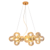 PENDENTE HALO DOURADO E CONHAQUE (D)69.5CM (A)24CM 25XG9 125W - PENDENTE HALO DOURADO E CONHAQUE (D)69.5CM (A)24CM 25XG9 125W - 1