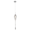 PENDENTE ORGANIKA CROMADO E TRANSPARENTE (D)13.5CM (A)65CM 1XE14 40W - KB001C - 1