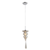 PENDENTE ORGANIKA CROMADO E TRANSPARENTE (D)15.5CM (A)42CM 1XE14 40W - KB002C - 1