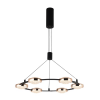 PENDENTE BEEP PRETO E DOURADO (D)66CM (A)6CM 6X8W 3000K 2300LM LED - 1