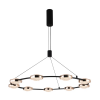 PENDENTE BEEP PRETO E DOURADO (D)90CM (C)0CM (L)0CM (A)6CM 6X7,5W 3000K 4200LM - 2