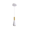 PENDENTE PITUCO BRANCO E DOURADO E BRANCO (D)9CM (A)26CM 1XGU10 10W - ML016GW - 1