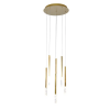 PENDENTE PETRA DOURADO E TRANSPARENTE (D)40CM (A)44CM 6X3W 3000K 900LM - OC001L - 1