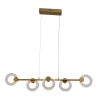 PENDENTE OGGI DOURADO (C)101CM (L)15CM (A)38CM 10X3W 2700K 2250LM - OC015 - 1