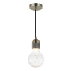 PENDENTE PETIT D 9,3CM X 18,5CM 1XG9 127V / 220V BRONZE E TRANSP - OP053 - 5