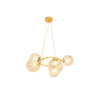 PENDENTE OXALA DOURADO E TRANSPARENTE (C)62.3CM (L)49.6CM (A)31CM 5XG9 125W - RE010S - 4