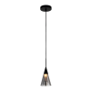 PENDENTE CONE PRETO E FUME (D)12CM (A)30CM 1XG9 25W - RE012 - 4
