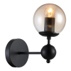 ARANDELA ORBE PRETO E CHAMPAGNE (C)12.5CM (L)24CM (A)25CM 1XE27 BOLINHA 40W - RM005B - 1