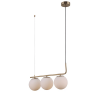 PENDENTE PETIT POA DOURADO E BRANCO (C)60CM (L)15CM (A)27CM 3XE27 BOLINHA 15W - SQ001 - 5