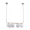 PENDENTE PETIT POA DOURADO E BRANCO (D)90CM (A)28CM 8XE27 BOLINHA 40W - SQ003 - 4