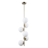 PENDENTE PETIT POA DOURADO E BRANCO (D)31CM (A)140CM 6XE27 BOLINHA 30W - SQ004 - 5