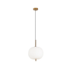 PENDENTE TRES DOURADO E BRANCO (D)30CM (A)42.5CM 1XE27 40W - HC016G - 1