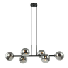 PENDENTE ABAPORU PRETO E FUME (C)31CM (L)95CM (A)28CM 6XG9 150W - HL003B - 1
