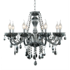 LUSTRE ANJOU CROMADO E FUME (D)66CM (A)58CM 8XE14 320W - JF028S - 1