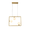 PENDENTE BALANÇO DOURADO E BRANCO (D)45CM (A)35CM 3XG9 75W - TR005 - 5