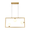 PENDENTE BALANÇO DOURADO E BRANCO (D)60CM (A)30CM 3XG9 75W - TR003 - 5